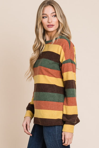 Multi-Color Striped Knit Top | Vibrant & Stylish