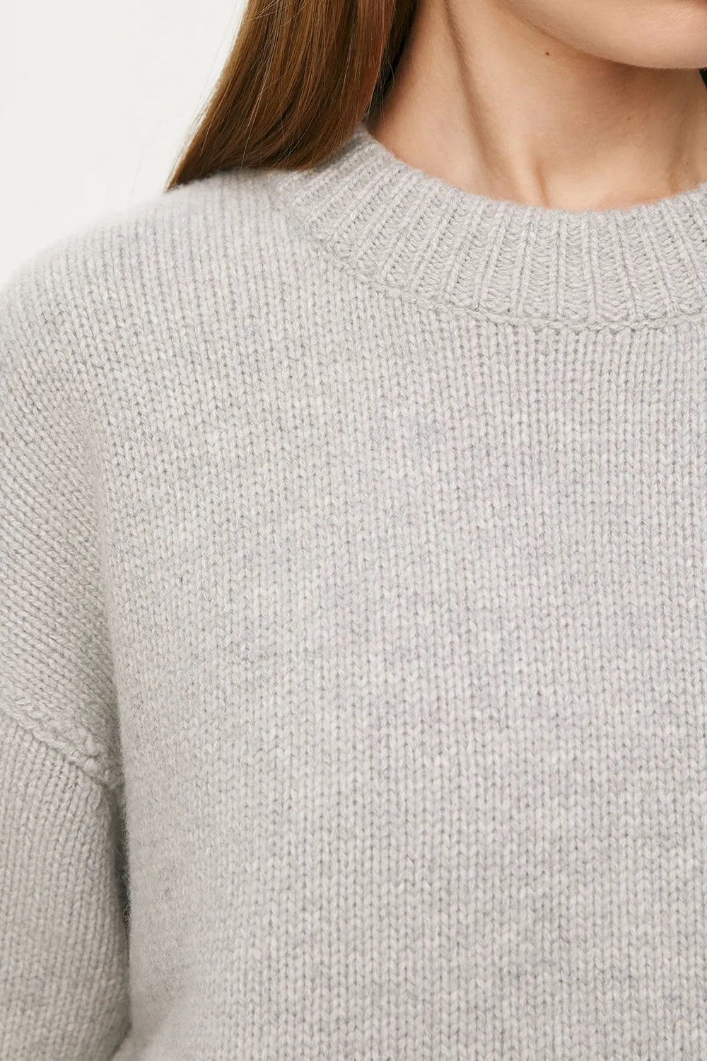 Round Neck Dropped Shoulder Sweater | Casual & Comfortable