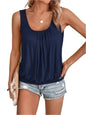 Full Size Ruched Scoop Neck Tank | Stylish & Comfortable