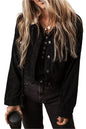 Fuzzy Collared Neck Button Down Jacket | Cozy & Stylish