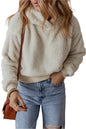 Fuzzy Dropped Shoulder Long Sleeve Hoodie | Cozy & Stylish