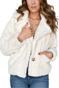 Fuzzy One Button Long Sleeve Jacket | Soft & Stylish
