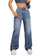 High Rise Wide Leg Jeans with Pockets | Trendy & Comfortable