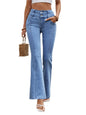 High Waist Flare Jeans with Pockets | Trendy & Flattering