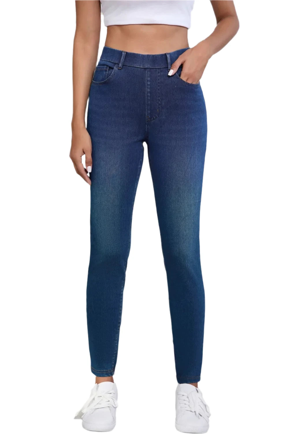 High Waist Skinny Jeans with Pockets | Comfortable & Flattering