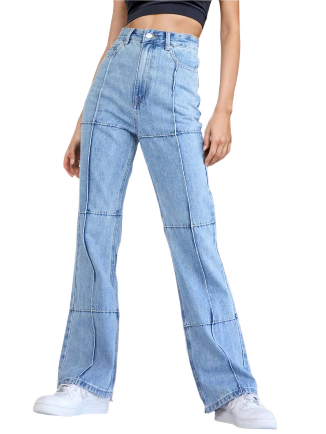 High Waist Straight Jeans with Pockets | Classic & Comfortable