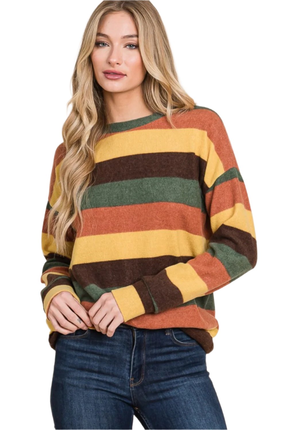 Multi-Color Striped Knit Top | Vibrant & Stylish