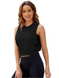 Round Neck Crop Tank | Simple & Versatile in Black