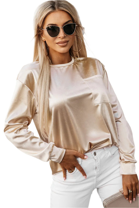 Round Neck Long Sleeve Blouse | Classic & Comfortable