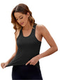 Scoop Neck Wide Strap Tank | Comfortable & Versatile in Black