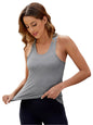 Scoop Neck Wide Strap Tank | Comfortable & Versatile in Gray