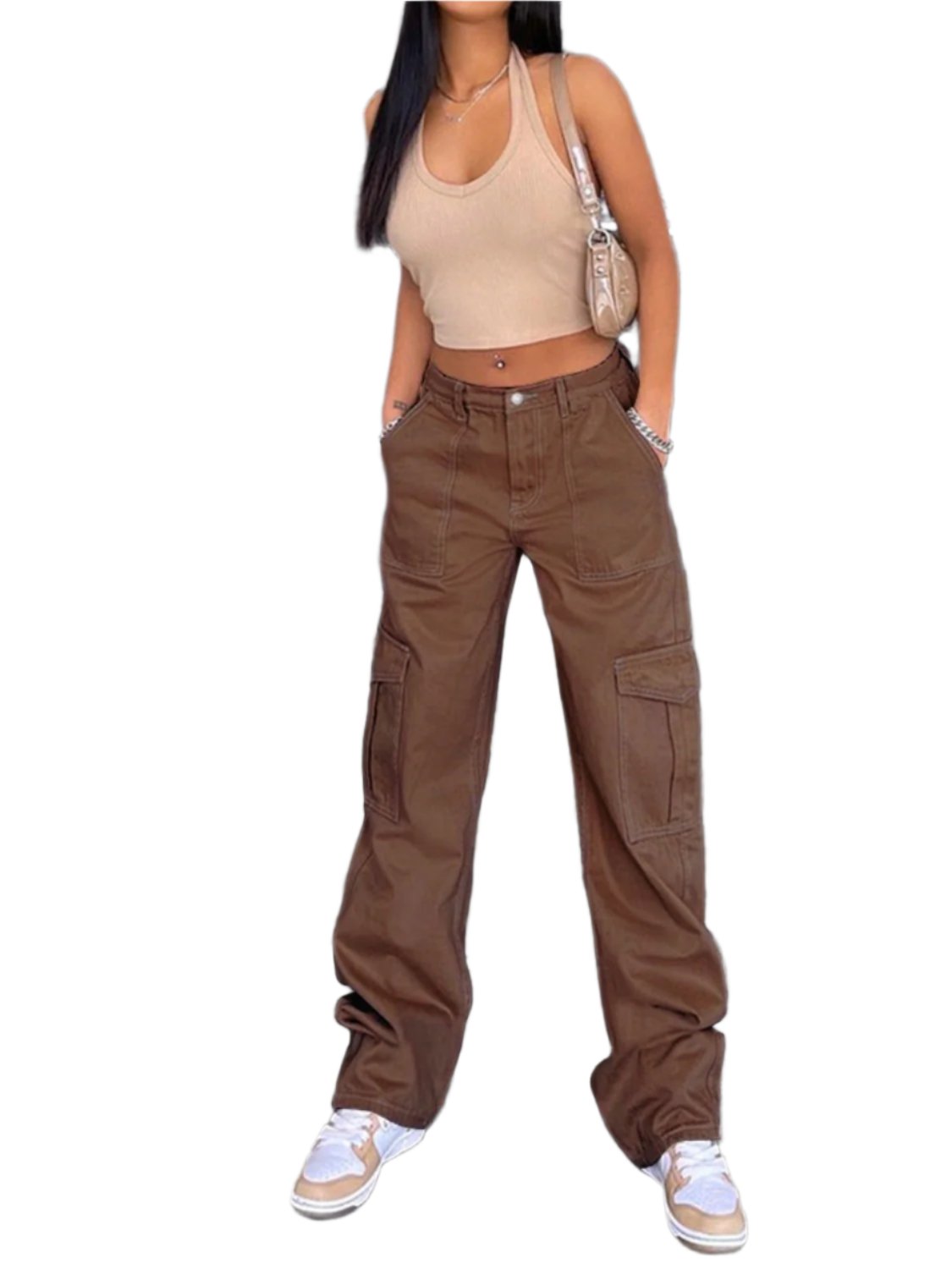 Straight Jeans with Pockets | Classic & Durable in Chestnut