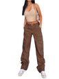 Straight Jeans with Pockets | Classic & Durable in Chestnut