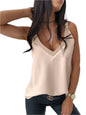 V-Neck Wide Strap Cami | Simple & Stylish in Apricot