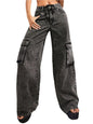 Wide Leg Jeans with Pockets | Trendy & Comfortable in Black